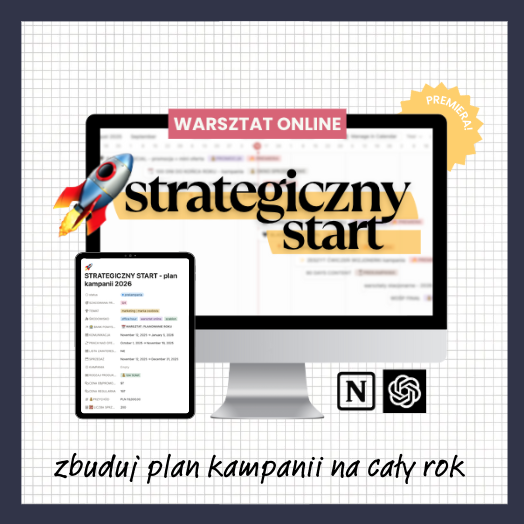 Strategiczny Start || warsztat online + szablon Notion